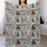 Personalized Name Blanket -Toddler Boy Country Woodland Forest,Baby Shower Gift
